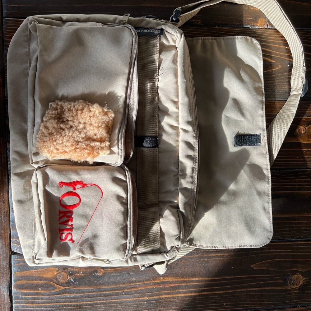 COPY - Old school Athalon orvis x thinsulate fly fishing bag.